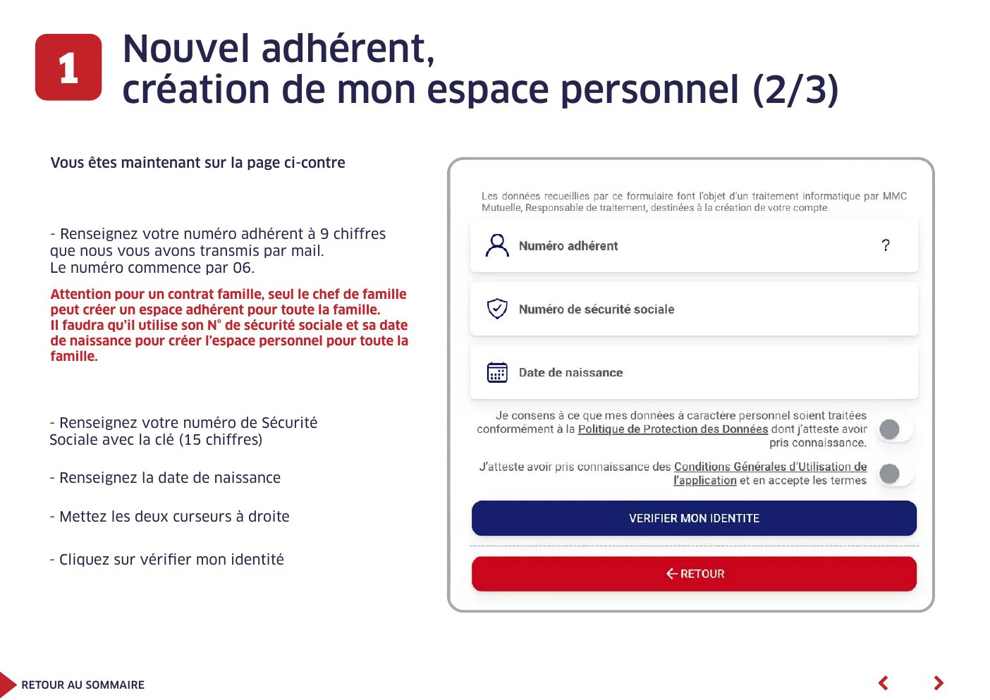 Renseigner votre identité