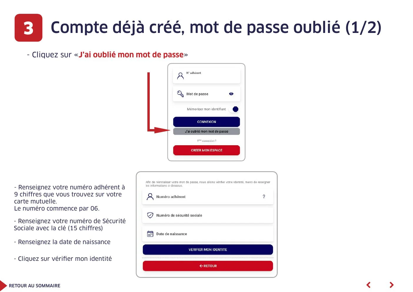 Récupérer son mot de passe